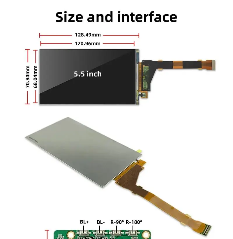 Wisecoco-placa Motorista Paisagem Raspberry pi Ps4 Console de Jogos tv Box pc Tft Lcd 2k Ips 2560x1440 55 - Imagem 5