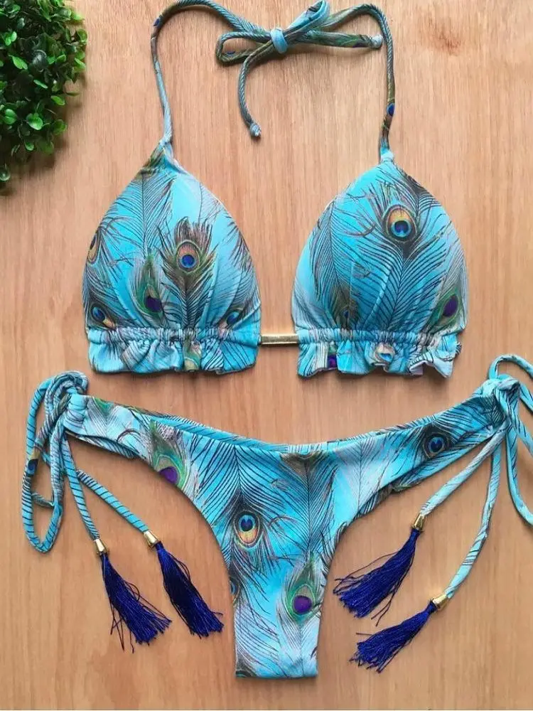 Sexy Brazilian Bikini Set 2020 Print Swimsuit Women Bandage Swimwear Female  Bathing Suit Micro 2 Piece Suit biquini