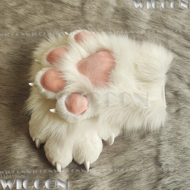 Kig Animal Squeak Sharp Nail Claws Fursuit Kigurumi Furry Cosplay Furred Colorful Kawaii Gloves Holloween Women Men Customized