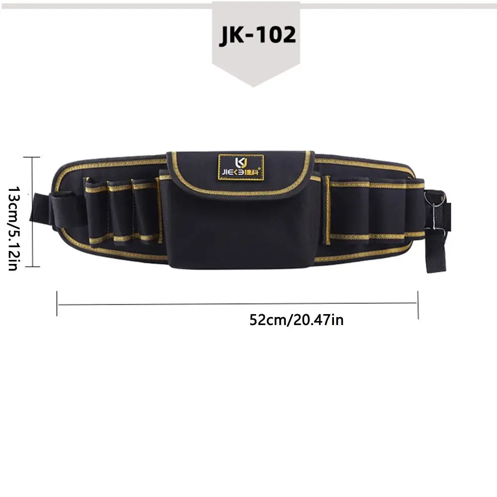 Oxford Cloth Waist Tool Pack Multifunctional with Adjustable Belt Waterproof Tool Bag Pouch Wear Resistant Tool Pocket Hardware