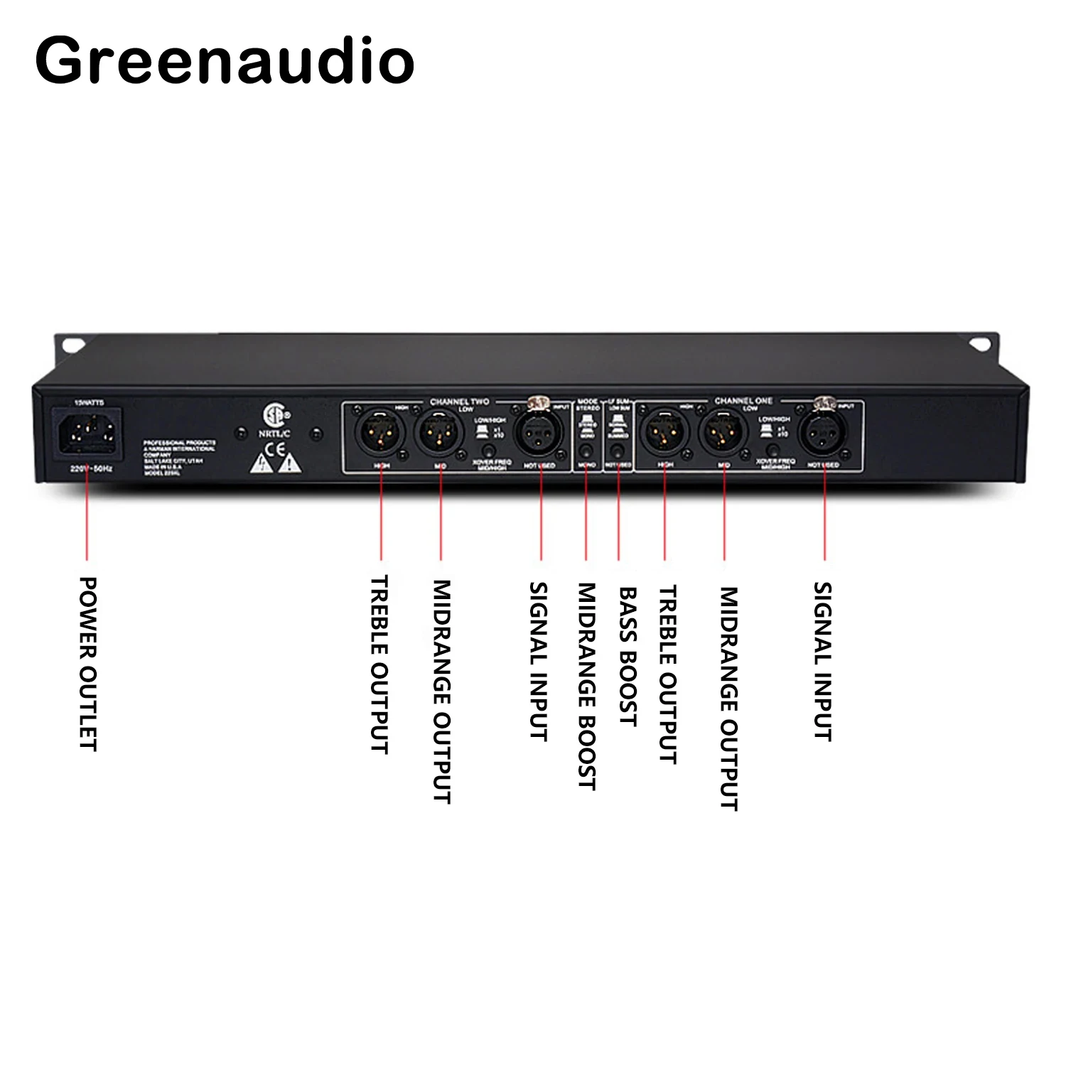 GAX-223XL/223XS Professional Audio Processor Electronic Divider 2-Divider Monochannel 3-Divider Stage Suitable