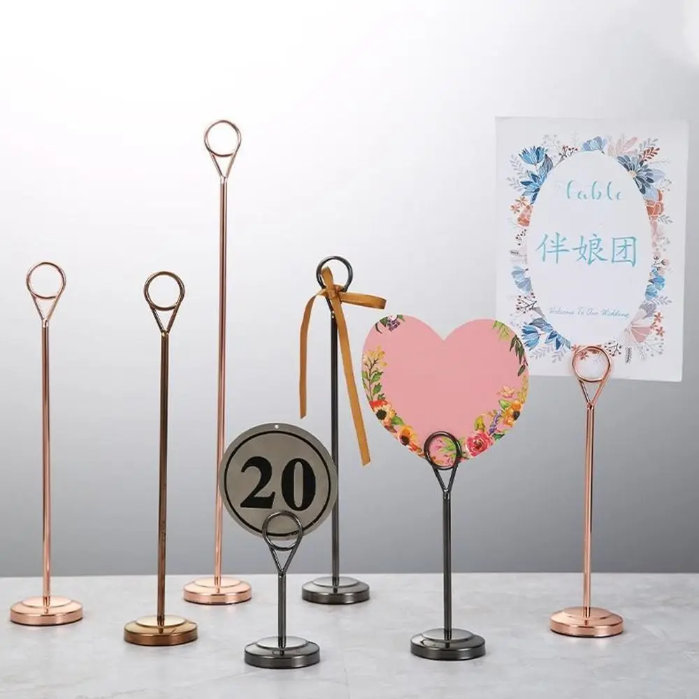 Round Desktop Decoration For Memo Postcard Paper Picture Party Supplies Note Clamp Photo Clip Card Holder Paper Stand