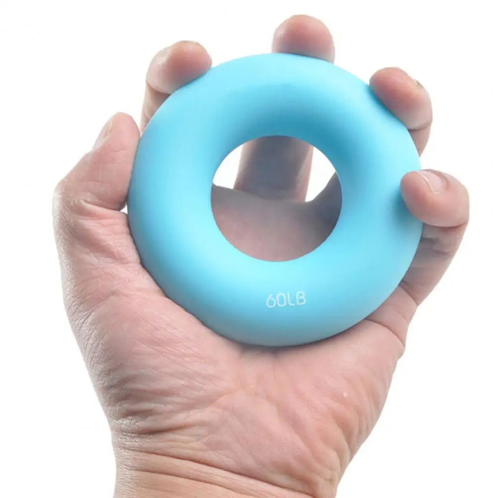 

Hand Grip Trainer High Elasticity Easy to Clean Grip Strength Trainer Silicone Finger Gripper Hand Resistance Ring