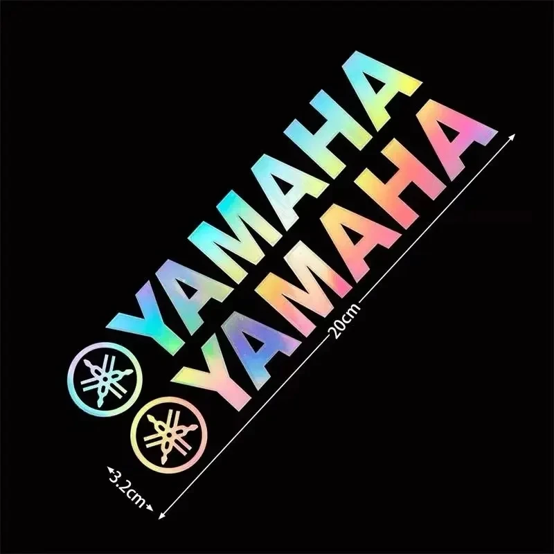 Yamaha Laser Reflective Stickers Motorcycle Helmet Tail Box Modified Stickers Waterproof Decorative Decals reflective stickers