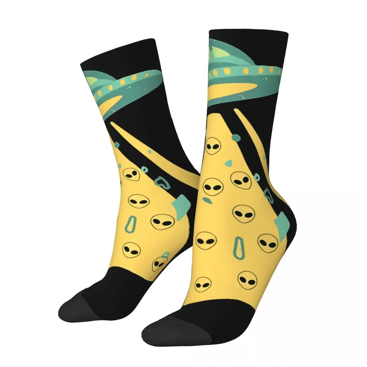 

Счастливые мужские носки с изображением звездного корабля в винтажном стиле