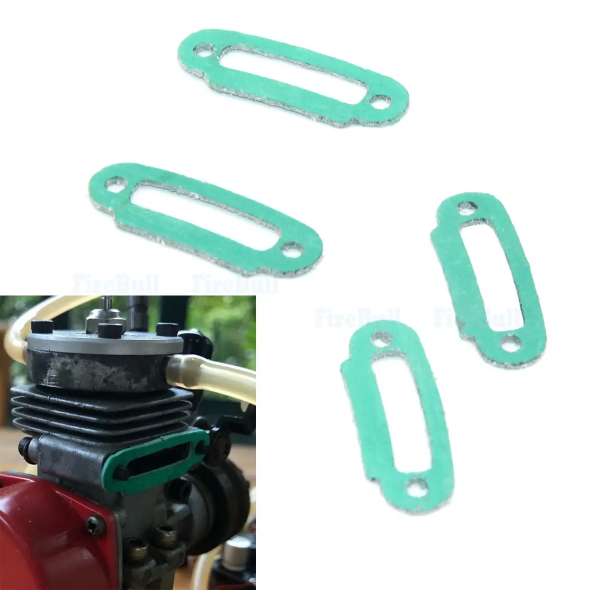 

4pcs HSP 02031 Exhaust Manifold Gasket 1/10 RC Nitro Car Truck 02060 VX18 Engine