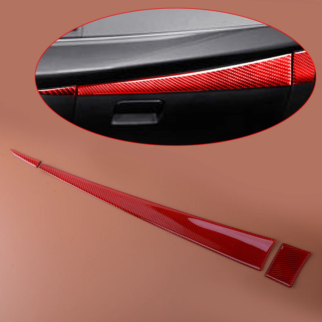 

Полоса LHD для панели приборной панели салона автомобиля, Накладка для Mitsubishi Lancer 2008, 2009, 2010, 2011, 2012, 2013-2015, красное углеродное волокно