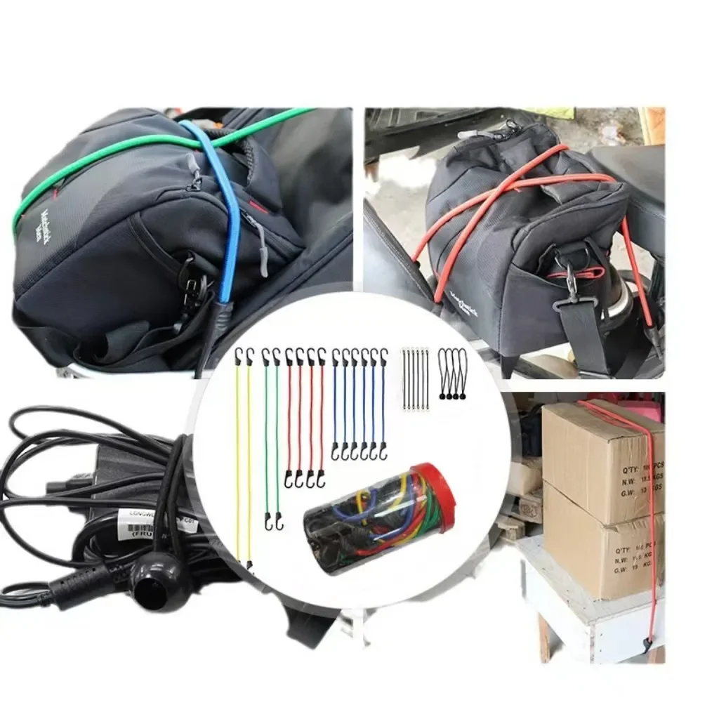 Cross-Border 24-Piece Set Elastic Belt Electric Car Baggage Strapping Rope Ball Rope Cargo Strapping Jump