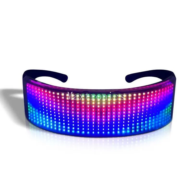 Led Luminous Glasses Bluetooth Full Color for Birthday Party Carnival Props Magic Scrolling DIY Text Display Screen Glasses led modules led module led glasses