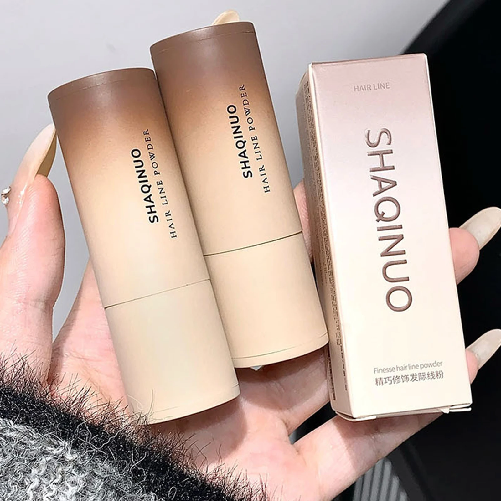 Long-lasting Hairline Powder Stick Waterproof Cover Hair Concealer Repair Fill Hairline Shadow Pen Natural Hairline-enhanced