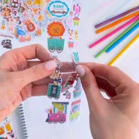 10 Sheets 3D Puffy Stickers for Kids Cute Cartoon Animal Stickers Scrapbook Stickers for Children Gift for Boys and Girls 4