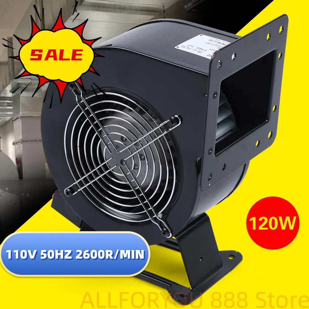 120W 110V Centrifugal Blower Fan High Pressure Device For Extruder Heat Dissipation, Kitchen Equipment And Other Fields bimetal heat break throat for sprite extruder ender 3 s1 pro cr10 se1 copper titanium alloy high temperature 3d printer throat