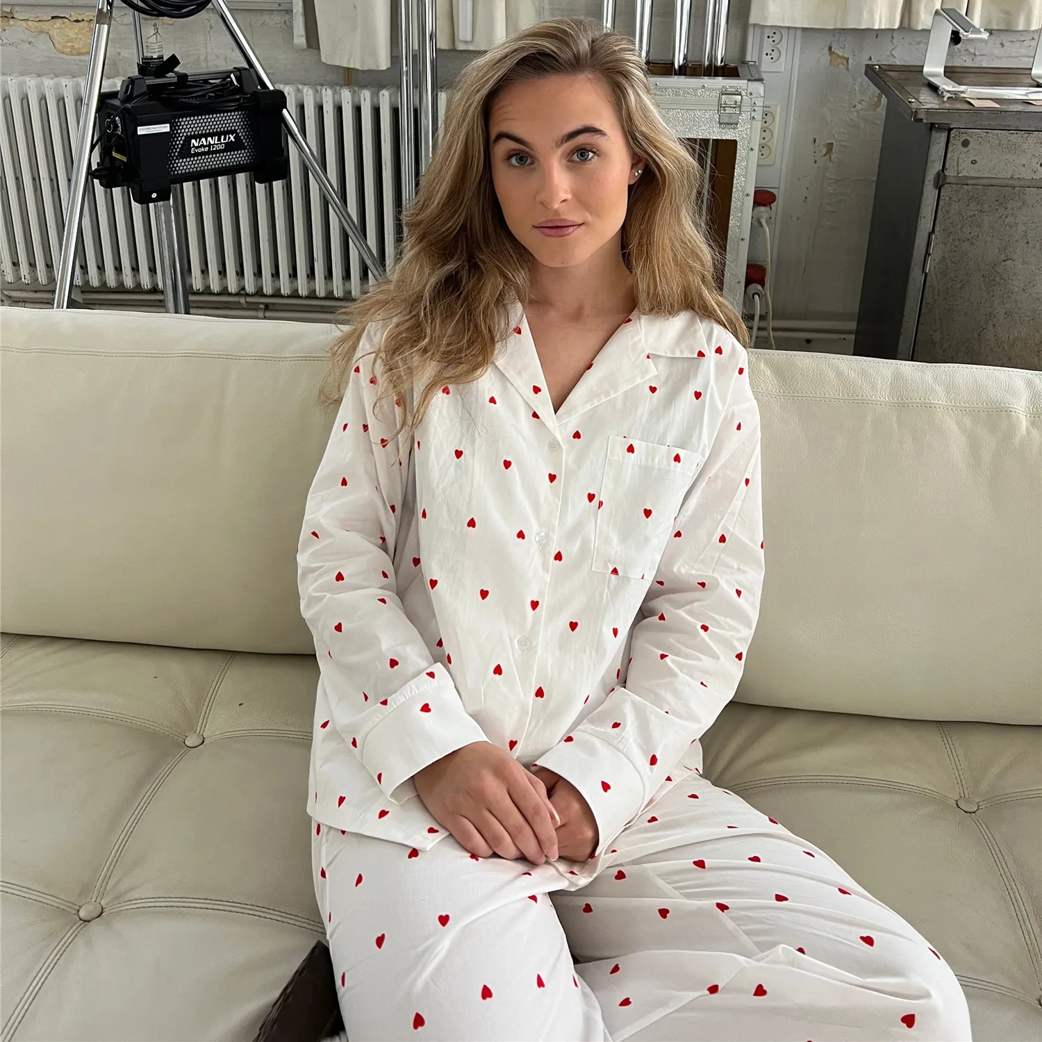 Imcute Floral Pajamas for Women Set Long Sleeve Button Down