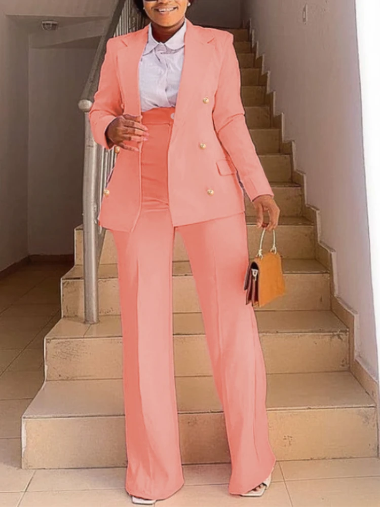 wide leg pant suit