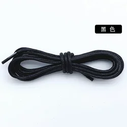 Durable Waterproof Waxed Cotton Round Shoelaces - 120cm (7 Black)