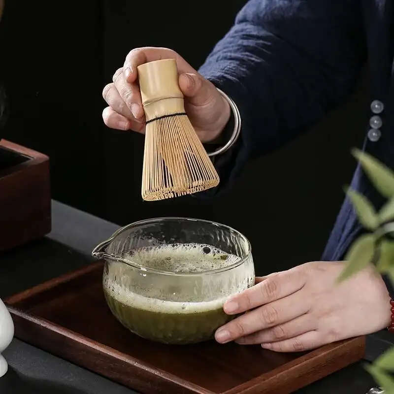 Handmade Matcha Whisk Set Accs Matcha Whisk Holder Bowl for Kitchen