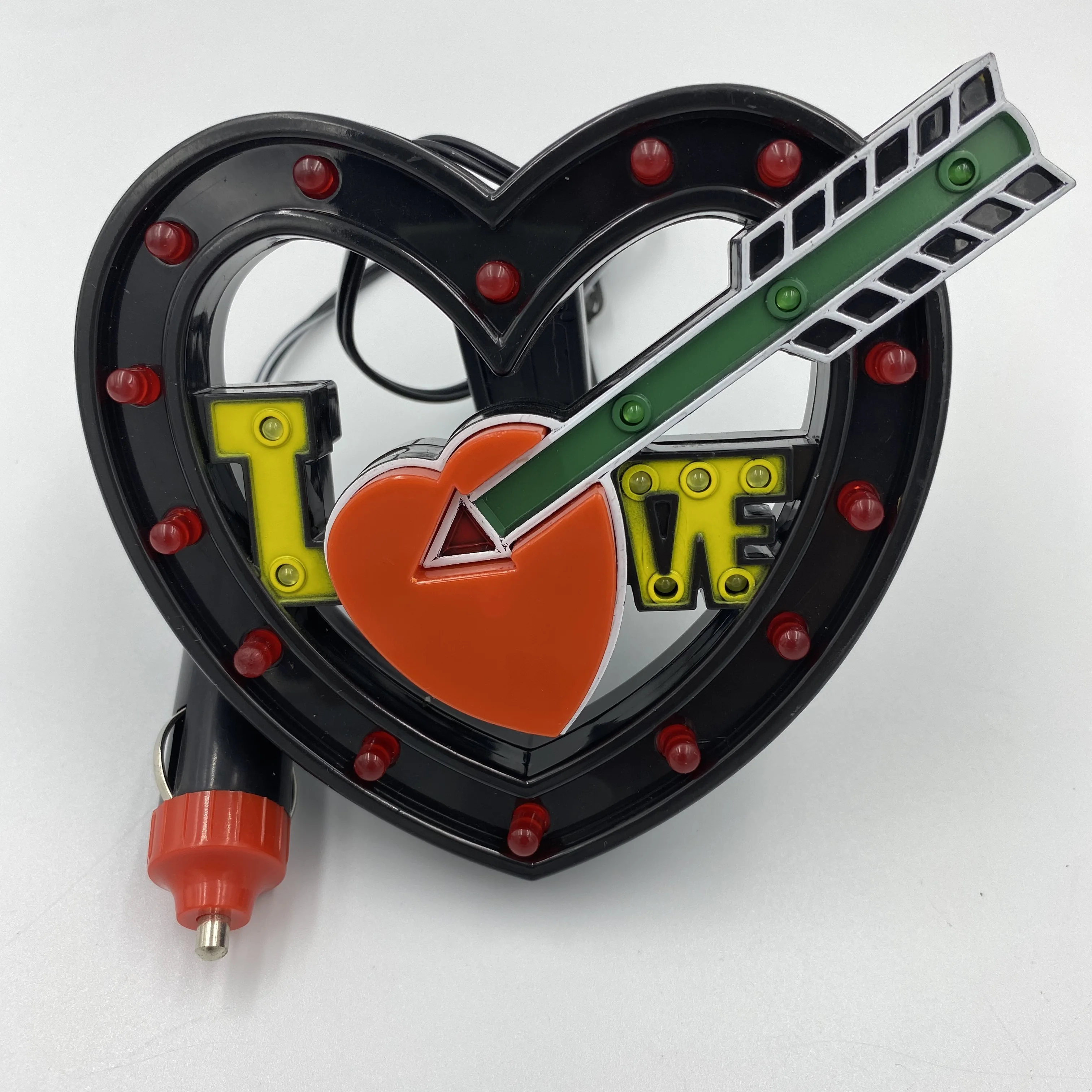 NEWCarLEDAtmosphereFlickeringAmbientHeartLightRGBColorful