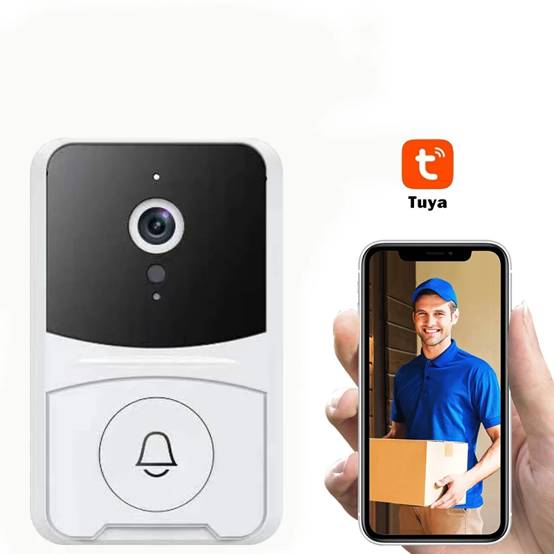 Tuya WiFi Video Doorbell Smart Home Indoor Security Protection Camera Two Way Intercom Night Vision Rechargeable Smart Life jeatone 10 home security video doorphone intercom doorbell system piano lacquer shell indoor monitor ir night vision camera kit