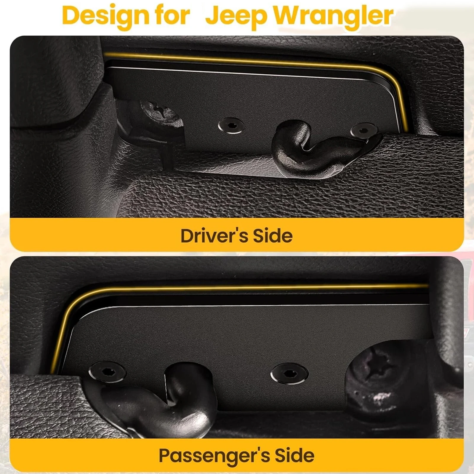 Aluminum Alloy Sun Visor Repair Kit Aluminum Alloy Sun Visor Clips for Jeep Wrangler JL Gladiator JT