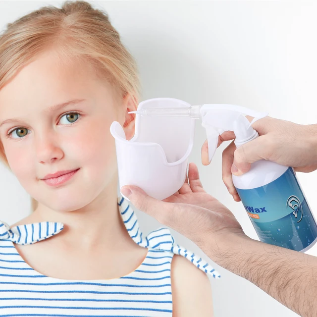 1 Juego de Kit de eliminación de cera para el cuidado de los oídos de  seguridad para niños adultos, sistema de botella de lavado de oído con  punta de limpieza, tapa de