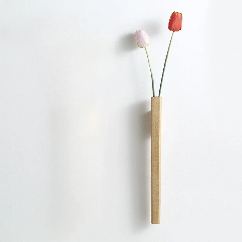 קיר תלוי אגרטל הבית קיר קישוט מרפסת סלון בסגנון בוהמי עץ מלא עץ מלא