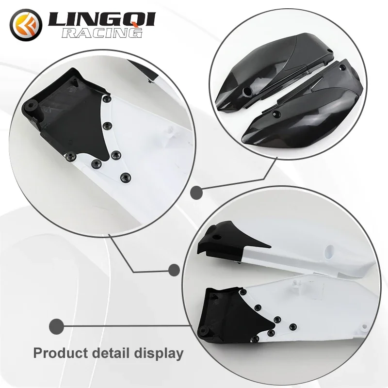 LINGQI RACING TTR110 Motorcycle Rear Left Right Mudguards Fender Fairing Kit For TTR 110 Dirt Pit Bike Motocross Parts