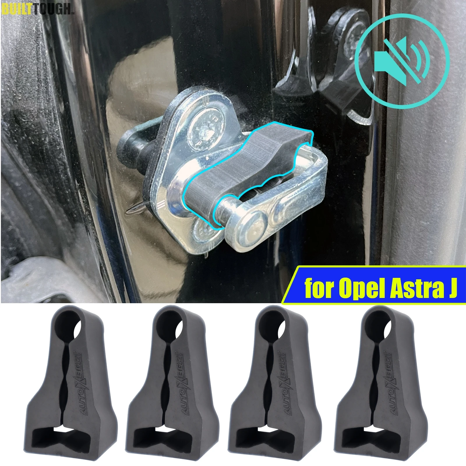 Car Door Lock Sound Deadener Damper For Opel Vauxhall Astra J Ampera Zafira Tourer C Cascada Rattling Screaks Noise Deaf sound proof mat sound insulation mat sound absorbing panel soundproofing cotton sound insulation ring soundproofing roller sound insulation cotton sound absorbing foam door lock damper soundproofing foam soundproofing board sound deadener mat