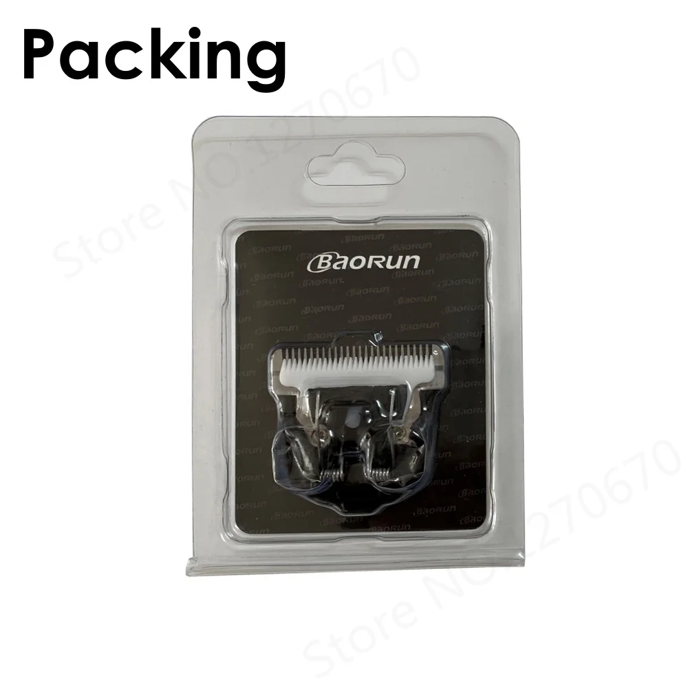 Dog Clipper Blades Clipper Replacement Parts 1Pcs Brand BaoRun Original Ceramic Blade P2 P3 P6 P7 P9 S1 T5 Spare Knife Pet Clipper Cutter 24 Thick Teeth Replacement Head