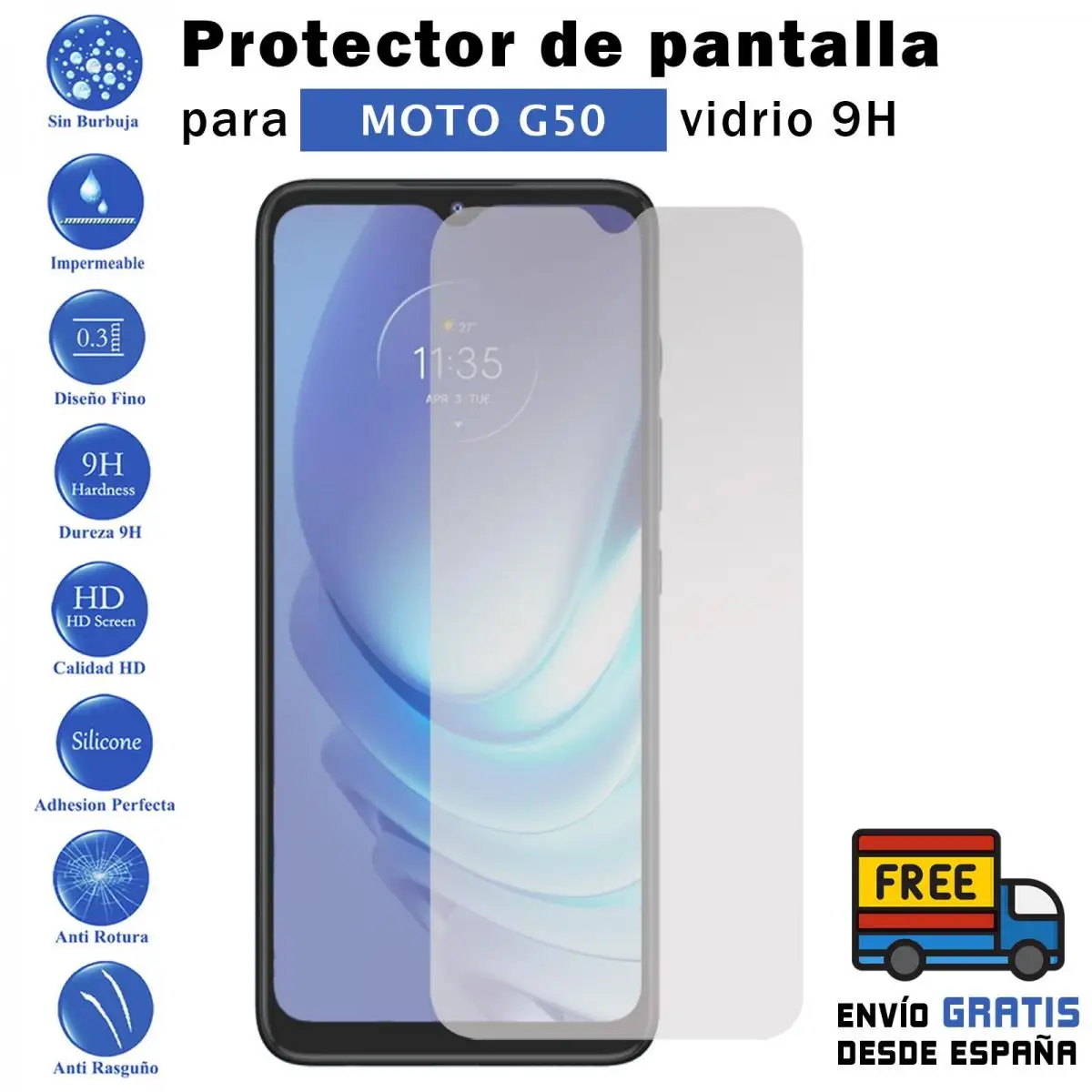 Motorola Moto G 50 Tempered Glass Screen Protector 9H For Mobile-Todotumovil