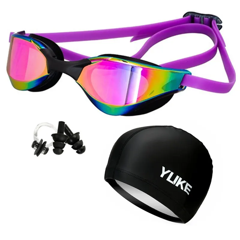 Swimming Goggles Silicone Waterproof Plating Double Anti-fog Uv Men Women Lens Pool Eyewear