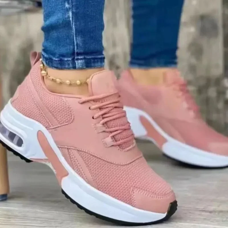Plus Size 35-43 Women Tennis Shoes for Outdoor Sneakers Lace Up Wedge Platform Ladies Air Cushion Gym Sport Shoes Mens Trainers women sports shoes