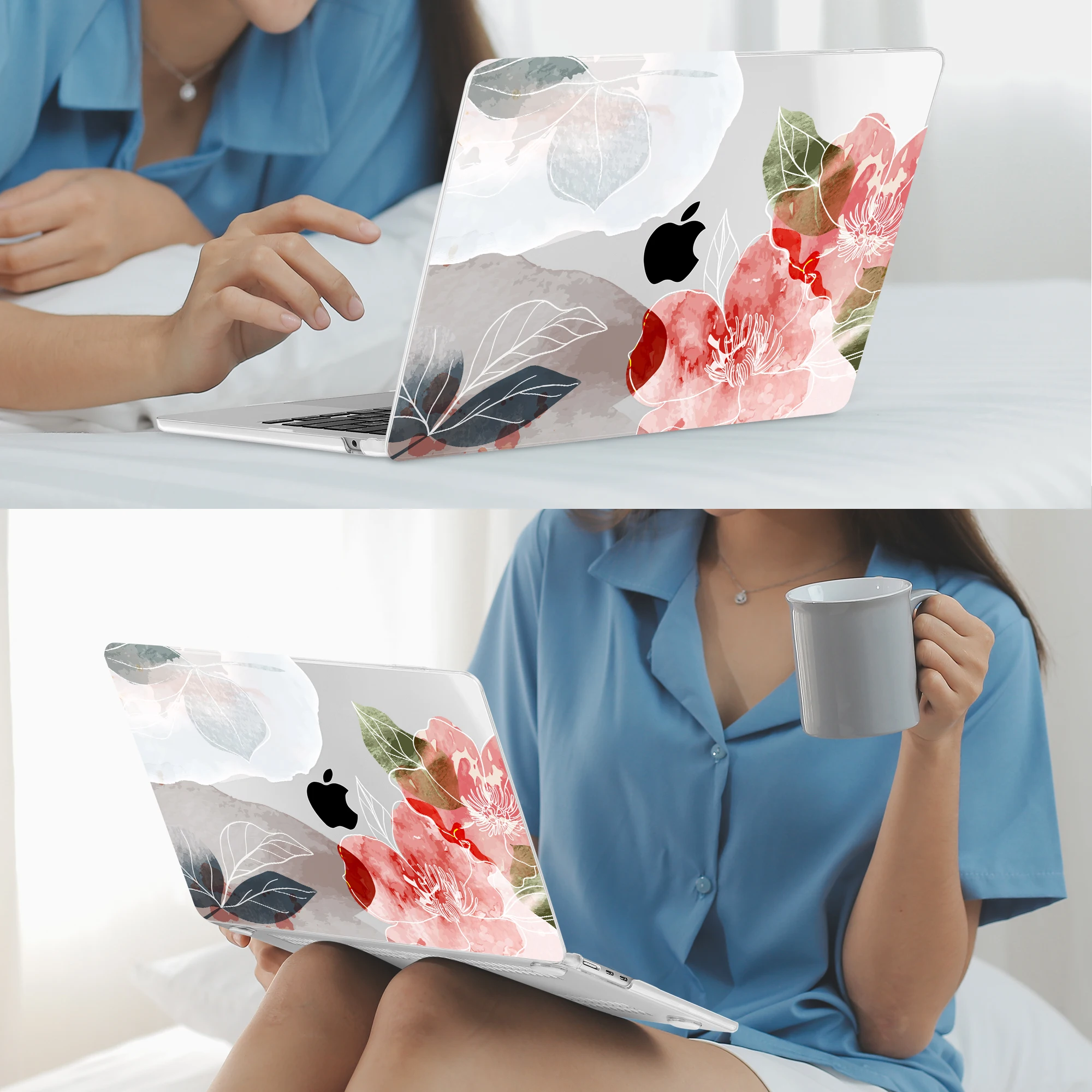 Estojo Rígido Flor de Cristal para Macbook m1 m2 Air 13 A2681 A2337 Air15 A2941 2023 Pro Case A2779 A2780 Retina 12in A1534 13.3in - Imagem 5