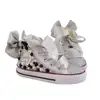 Customized Your Name Original Kid Canvas Shoes Sparkle Rhinestone cow Inspired Baby Girl Handmade Gift Crystal Flats Sneakers 5