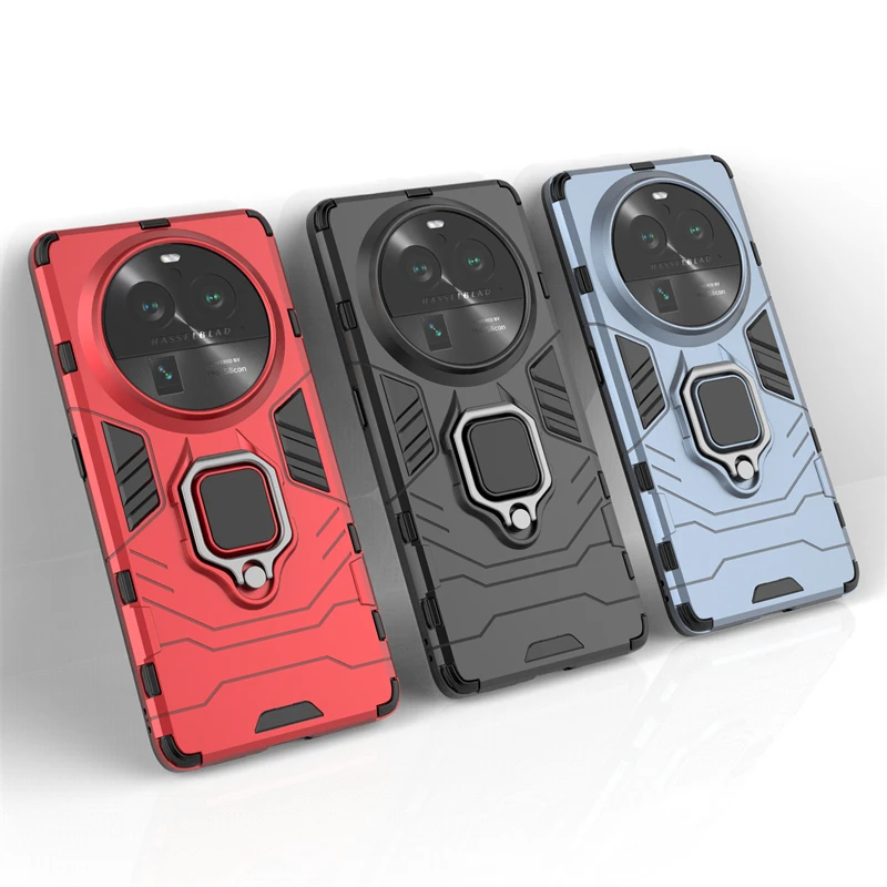 Per Oppo Find X6 Pro Cover Per Oppo Find X6 Pro Capas Antiurto Paraurti Posteriore Anello Magnetico Custodia Oppo Find X6 Pro Fundas