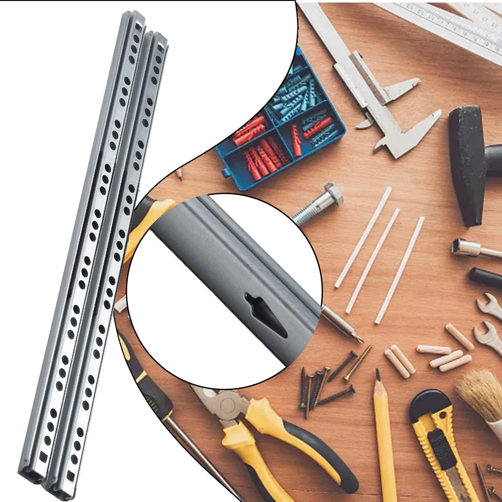 Drawer Slides Sliding Barn Door Guide Furniture Drawer Slides Parts 2pcs Kitchen Cupboard Drawer Slides Rail Full Extension Guide