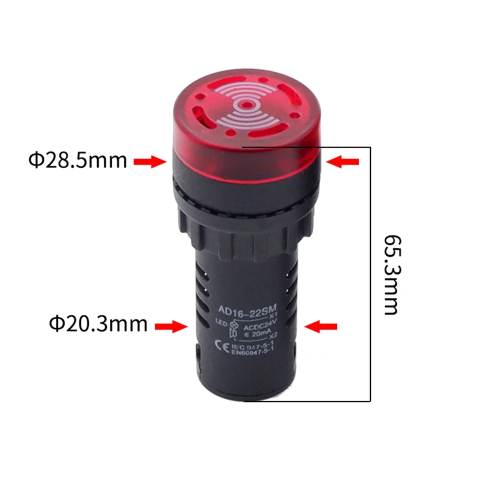 APEM Luce Di Segnalazione A LED, Rossa, 12 V, 22 Mm, Sporgente