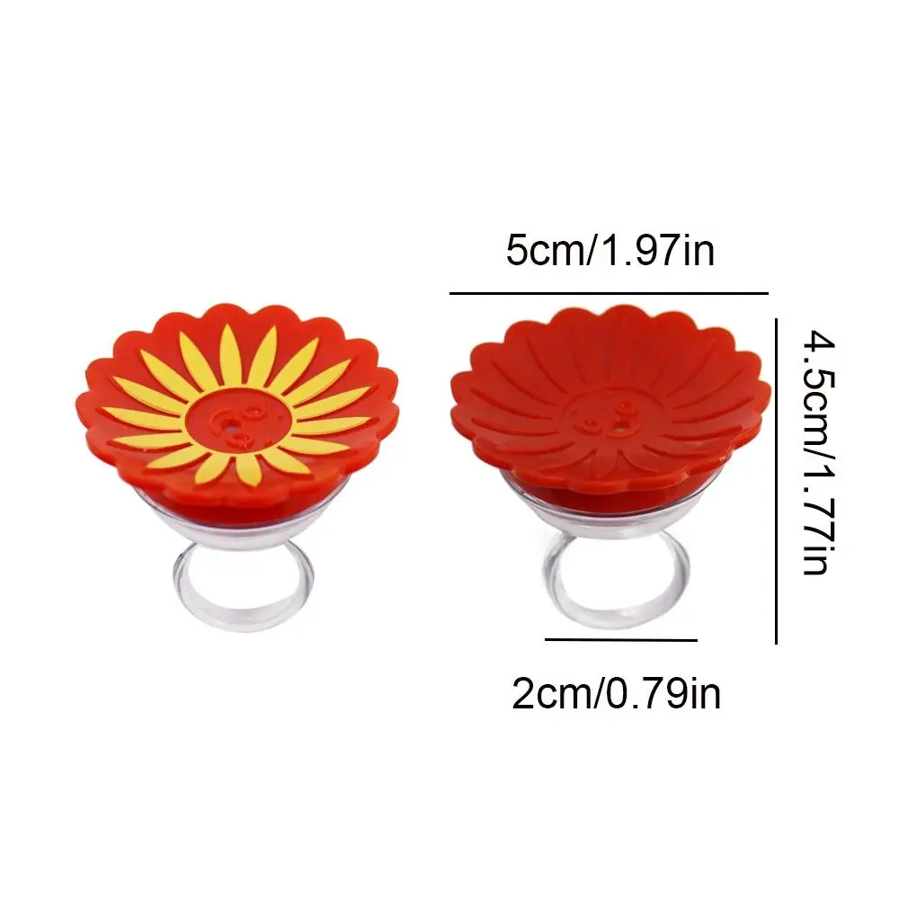 1Pc Creative Birds Water Feeder With Ring Handheld Flower Shape Hummingbird Drinker Practical Portable Plastic Bird Accessories