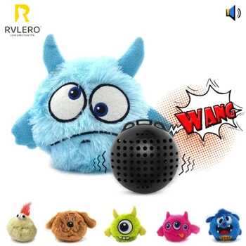 Interactive Dog Toys Bouncing Giggle Shaking Ball Dog Plush Toy Electronic Vibrating Automatic Moving Sounds Monster Puppy Toys