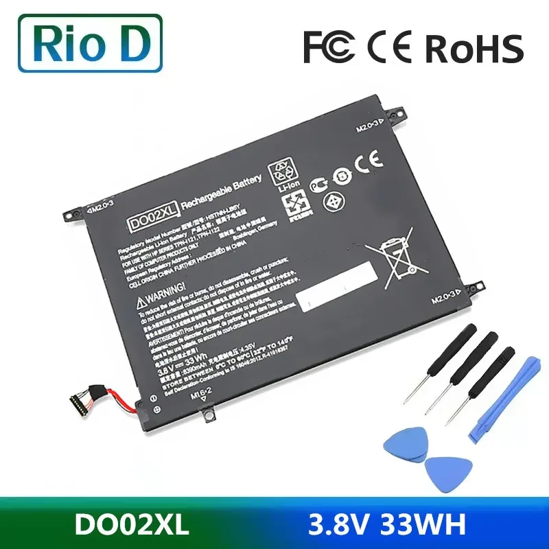 

DO02XL 3.8V 33WH HSTNN-LB6Y Battery for HP Pavilion x2 10 tablet 10-N100 10-N121TU 10-N122TU TPN-I121 TPN-I122 810985-005