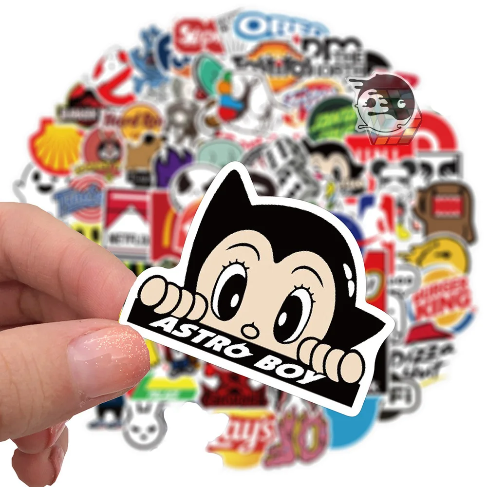 10/30/50/100PCS Cool Fashion Brand Logo Stickers Aesthetic Skateboard Laptop Motorcycle Phone Car Graffiti Sticker Decal Kid Toy