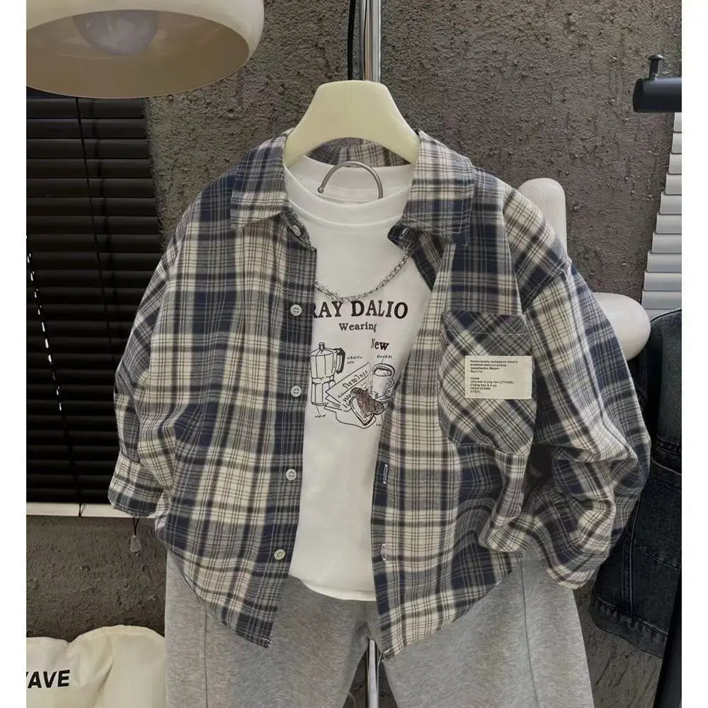 Spring Autumn Kids Baby Boys Cotton Clothes Shirt Toddler Girls Tee Clothing Children Wears Infant Blouse 1 2 3 4 5 6Years