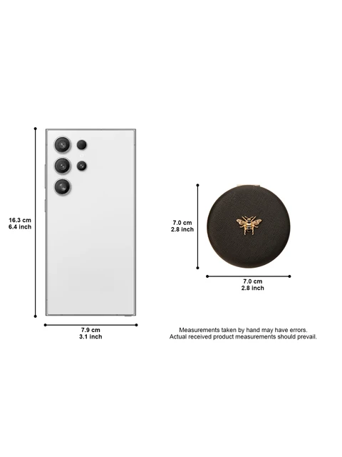 Miroir de maquillage en cuir double face avec équation dorée, rond, noir, rose, rose, rouge, 1 pièce Cadeau parfait pour les femmes, toutes les occasions 6