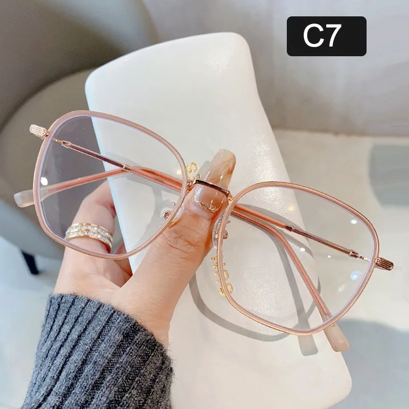Occhiali Vintage Anti Luce Blu Montatura In Metallo Occhiali Ottici Semplici Da Donna Occhiali Da Vista Trasparenti Occhiali Da Vista Blu Ray Blocking