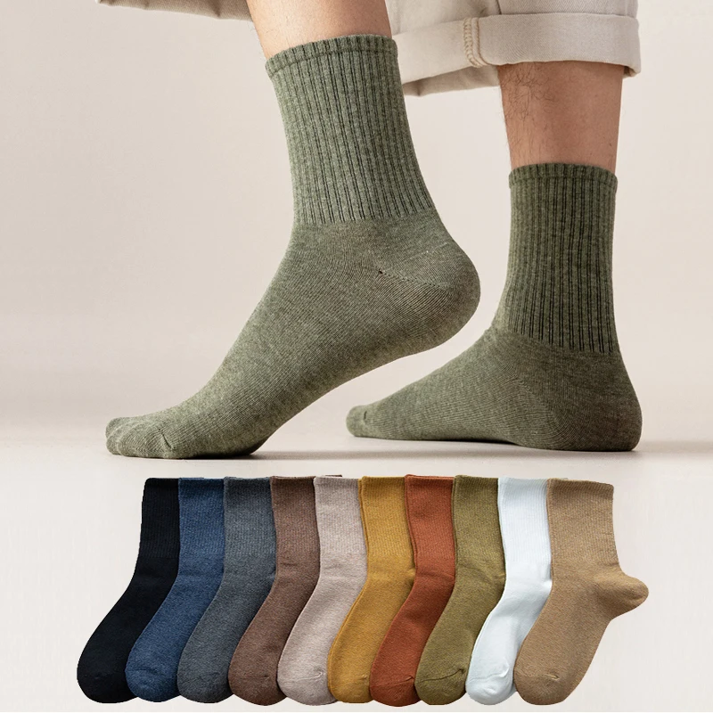 

Combed Dress HSS Cotton Socks 95% Business Men Long Socks Soft Breathable Spring Summer Colorful Sock For Man 5Pairs/Lot