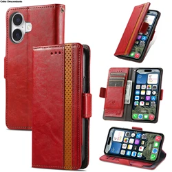 Custodia in pelle RFID Blocking per telefono con ricarica wireless e slot per carte