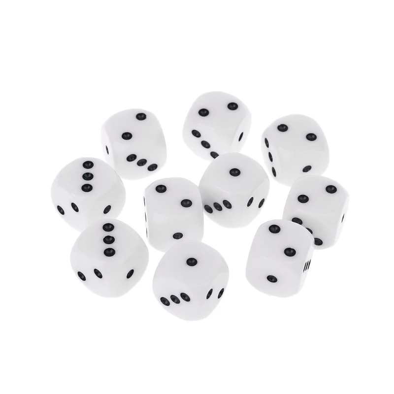 YD61 10Pcs 16mm D3 Six Sided Dices Beads For Dungeons & Dragon D&D RPG Poly Desktop game dice dice set