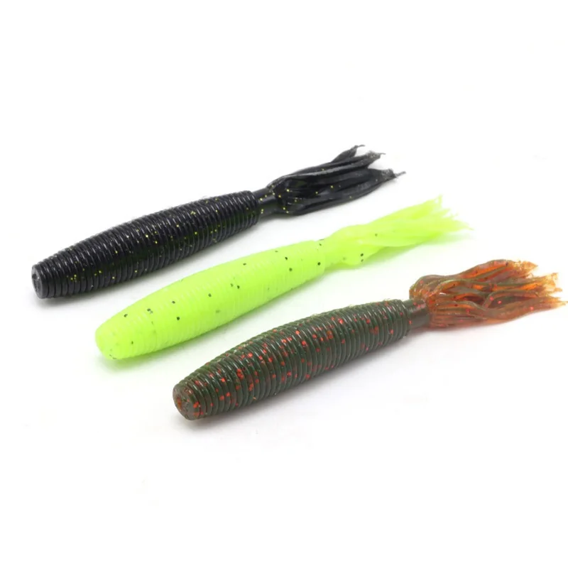 7pcsFishingSoftPlasticLureWormSlowSinkingJiggingBaitforNed