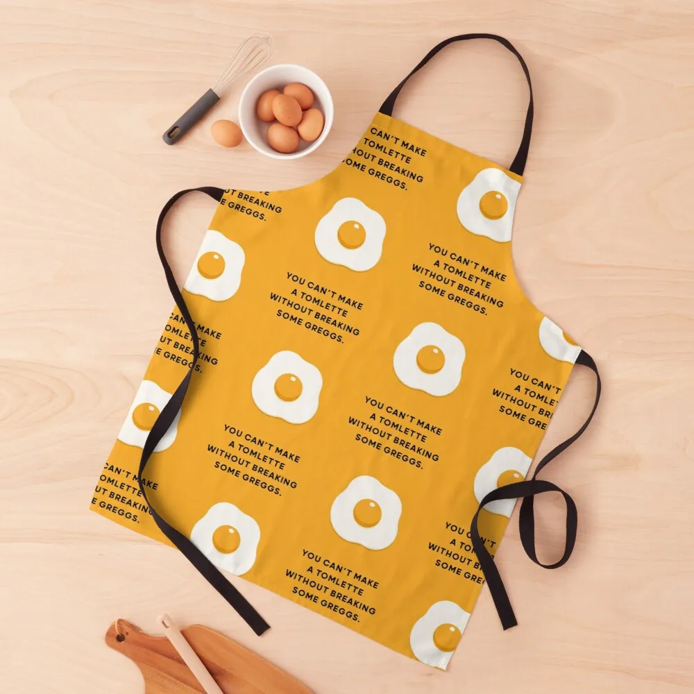 You Can't Make a Tomlette Without Breaking Some Greggs Apron Kitchen apron
