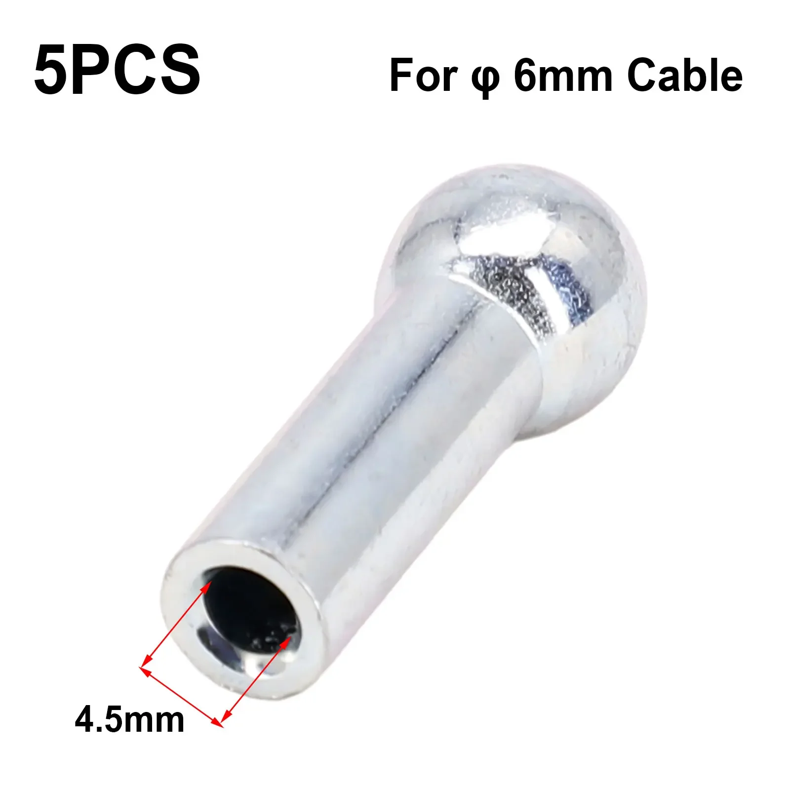 5pcs Gym Pulley Machine Stopper Cable Ball Terminals Wire Port Joint Parts For Diameter 5mm 6mm Cables Fitness Equipment