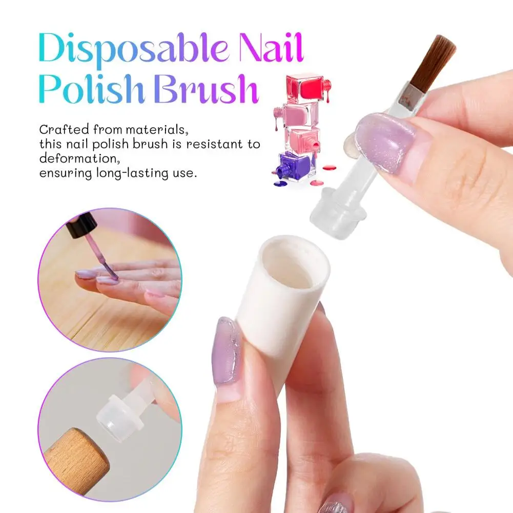 5/10/20Pcs Nail Polish Brush Disposable Nail Polish Bottle Replacement Brush Nail Art Brushes Liquid Manicure Applicators